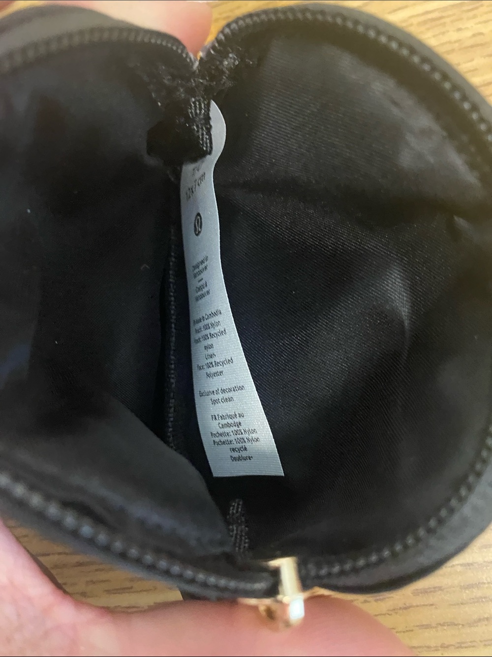 lululemon Black Double Zip Wristlet with Gold Hardware - Picture 6 of 7